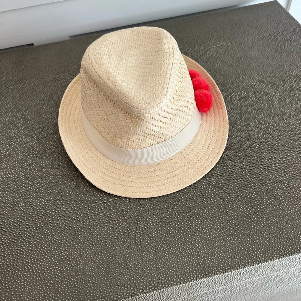 Shade critters girls fedora 2t-4/5 with Pink Pom Poms